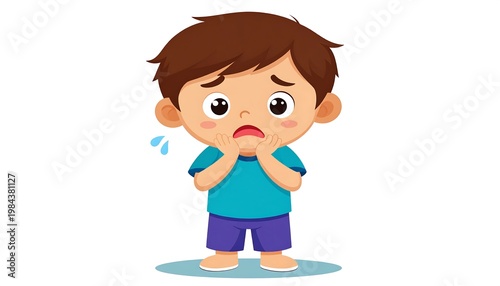Scared Boy Cartoon.