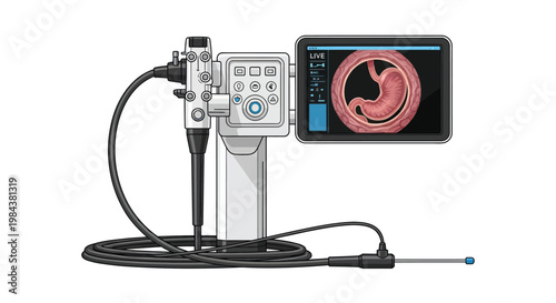 Medical endoscope system with monitor displaying an internal organ view