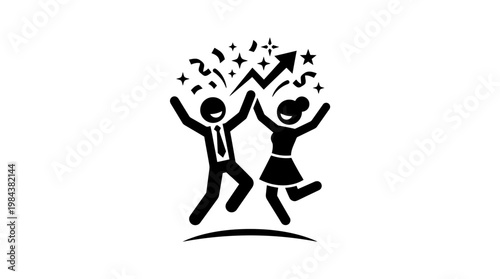 Business Team Celebrating Success and Growth