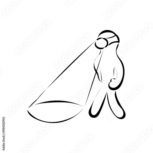 Figur mit Stirnlampe 