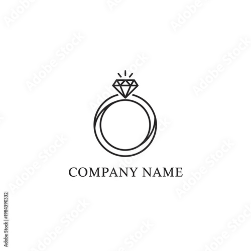 Premium pharmaceutical company logo featuring a diamond ring symbol