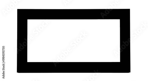 Black rectangle frame border shape.