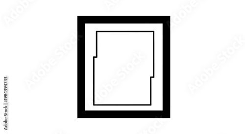 Black and white square frame icon.