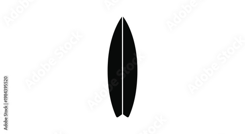 Two surfboards displayed against a white background a striking silhouette