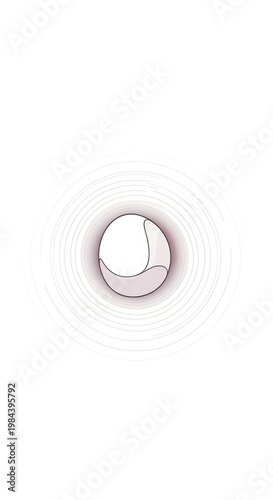 Simple White Sphere with Shadow.