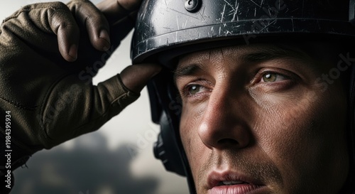 Soldiers Determination - A Portrait of Resilience.