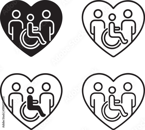 Isolated Disability Inclusion Concept Banner, Disability Inclusion Concept Banner icon, equality awareness design, inclusive society concept, accessibility rights, social campaign, diversity banner