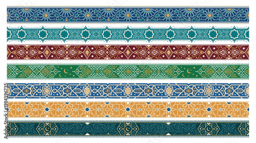 Vibrant Patterns of Colorful Borders and Designs on Display