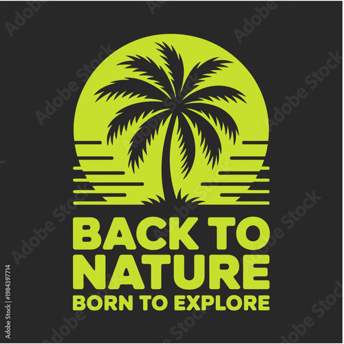 back to nature logo vector