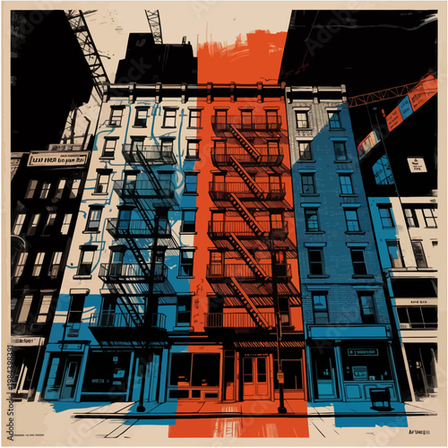 building abcstract vector illustration