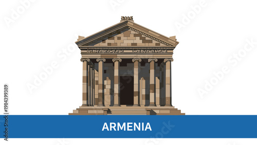 Garni Temple in Armenia stands as a majestic example of classical Hellenistic architecture with its iconic stone columns and pediment.