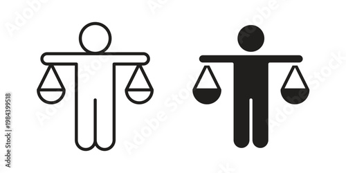 Ethics icon outline and solid set. Graphic icons