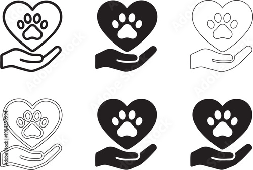 Isolated Animal Welfare Charity Design, Animal Welfare Charity Design icon, donation campaign, animal support concept, rescue organization, awareness banner, nonprofit promotion