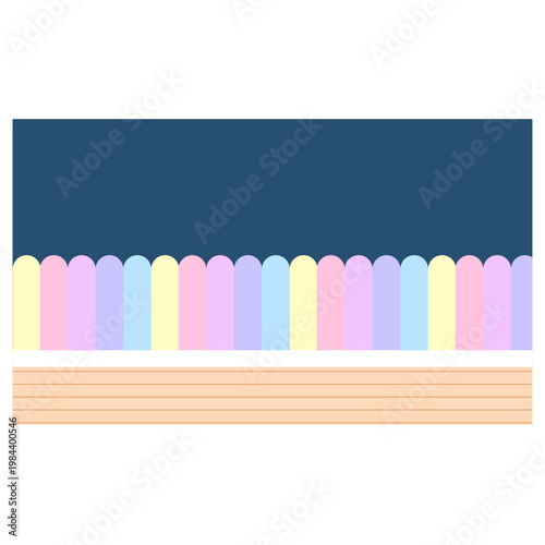 Empty room with pastel fence with dark blue sky