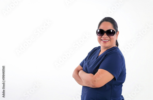 a young latin nurse smiling