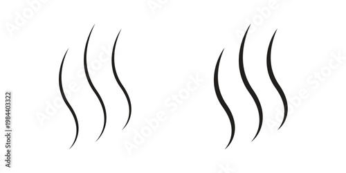 Heat icon outline and solid set. Graphic icons