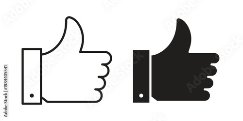 Like icon outline and solid set. Graphic icons