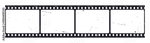 Film frame old with photo sheet strip and negative border vector. Vintage 35mm camera with grunge mm reel and aged background black. Cinema edge film with grain grungy photo and overlay.