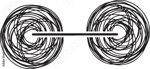 Abstract Scribble Connection Icon for Communication and Empathy