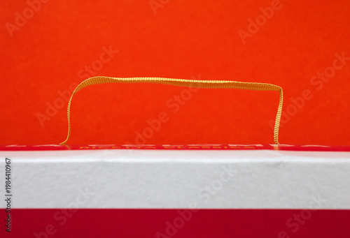 handle of a cardboard box  containing bakery food