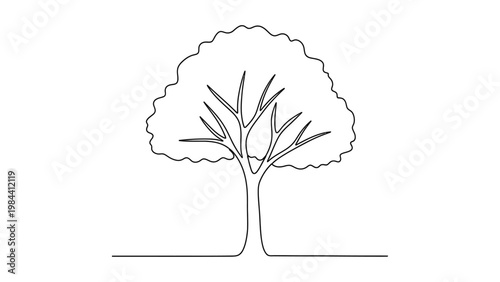 Simple line drawing of a tree.