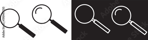 Printicon, design, illustration, look, view, searching, magnifying glass, science