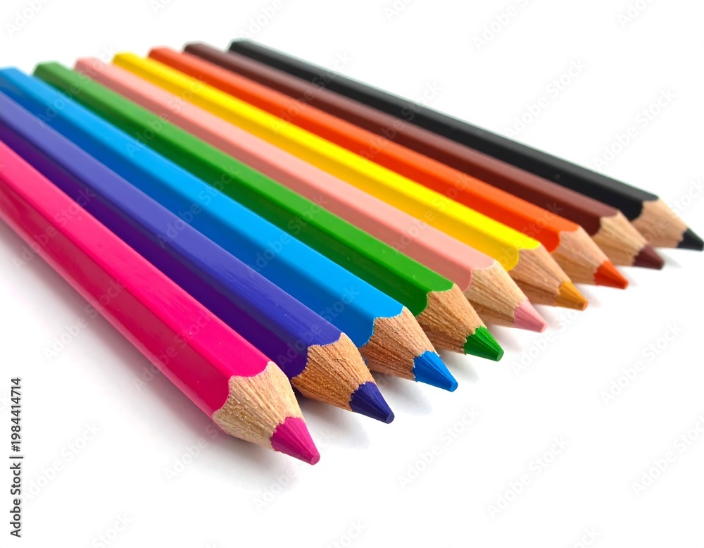 Fototapeta premium Colored Pencils Row.