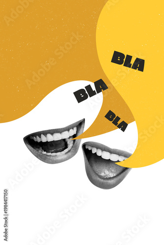 Billede på lærred Composite trend artwork sketch image photo collage of abstract caricature fragme