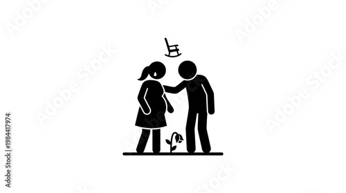 Couple Expecting Baby with Symbolism of Parenthood