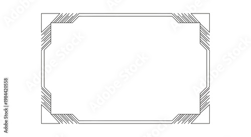 Blank label with decorative border.