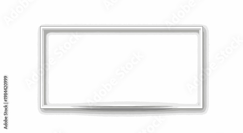 Blank white rectangular name plate.