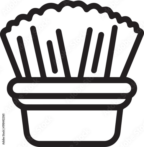 Elegant Icon of a Shaving Brush, Minimalist Design.