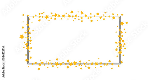 Colorful confetti border frame decoration.