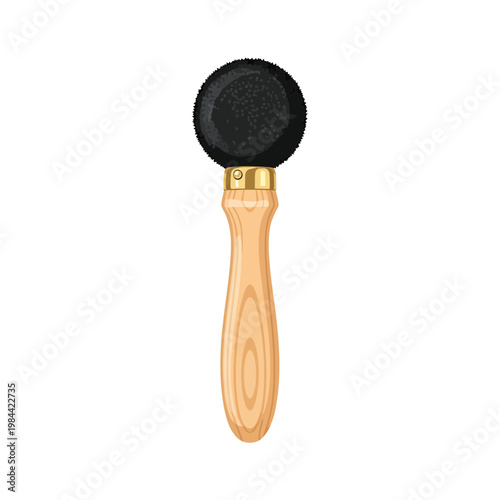 Wooden Handle Stencil Pouncer Dauber Tool Vector Illustration
