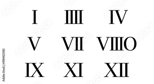 Roman Numerals Chart A Comprehensive Guide to Understanding I, IV, V, VII, VIII, IX, XI, and XII