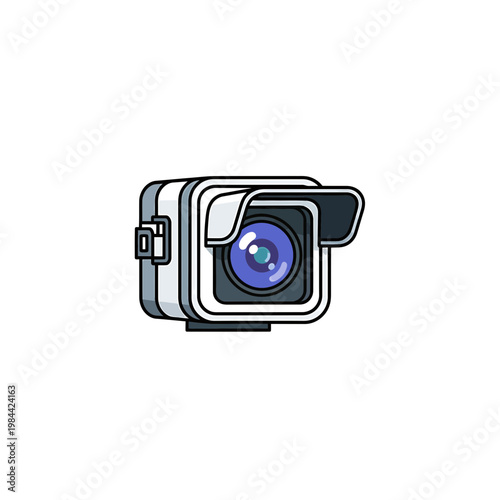 Surveillance CCTV Camera Vector Illustration for Security Concept