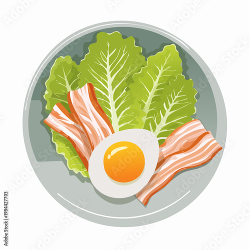 Feldsalat mit Speck und Ei