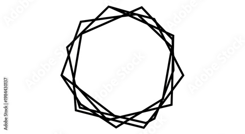 Geometric shapes forming a circle.