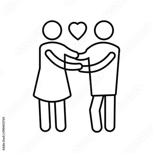 Heart Connection Vector icon which can easily modify or edit