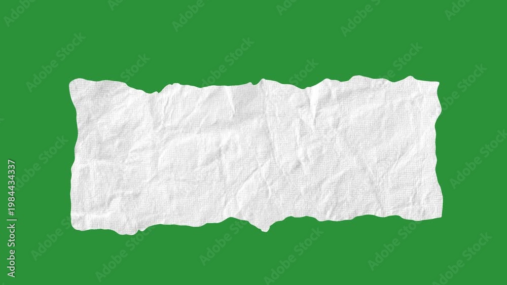 Hand-Drawn Ripped Paper Text Box | Speech Bubble Animation on Green ...