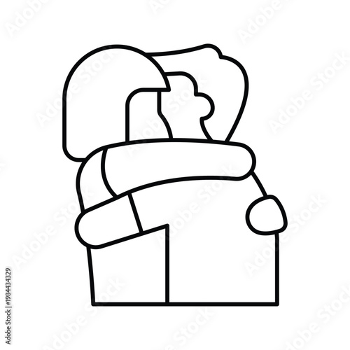 Warm Hug Vector icon which can easily modify or edit