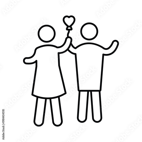 Couple Vector icon which can easily modify or edit