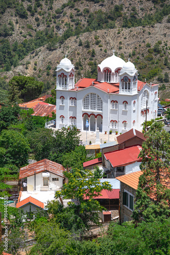 Pedoulas village Orthodox church in Cyprus mountains