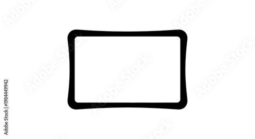 Simple black rectangle shape symbol.