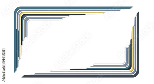 Multicolored Border Frame Design Element.