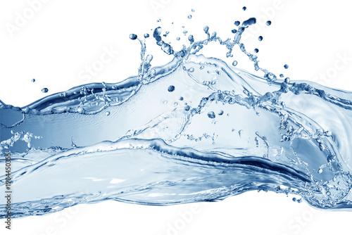 water splash isolated on white