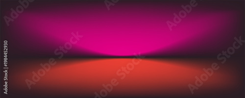 Abstract gradient podium background. Empty red 3D studio background. Clean scene for product presentation mockup template. eps 10