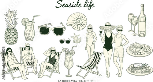 Detailed black and white line art collection featuring extreme athletes.