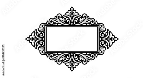 Ornate frame design element border.