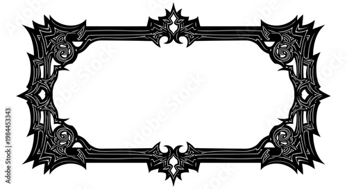 Ornate Gothic Frame Border Design.